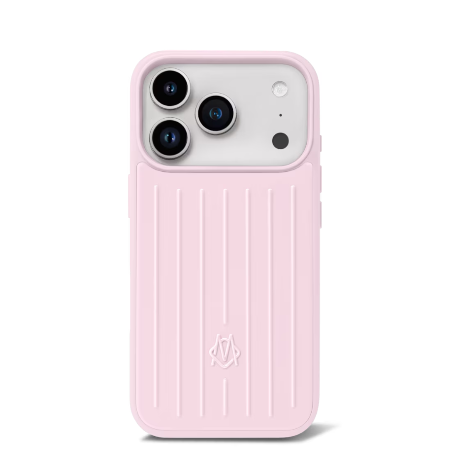 iPhone 16 Pro için ENA (PEMBE) Oluklu Desenli Kılıf – Alüminyum Görünümlü Darbe Koruyucu Telefon Kılıfı