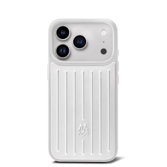 iPhone 16 Pro için ENA (GÜMÜŞ) Oluklu Desenli Kılıf – Alüminyum Görünümlü Darbe Koruyucu Telefon Kılıfı